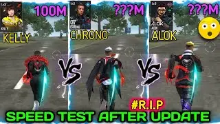 CHRONO VS ALOK VS KELLY || SPEED ABILITY TEST AFTER OB27 UPDATE || WHO WILL WIN || LIVE TEST