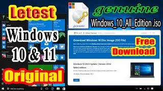 Windows 10/11 Pro Original Genuine iso file download from Microsoft Website