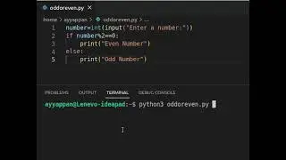 Odd or Even Finder using Python3