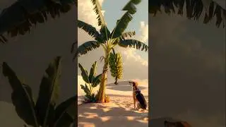 The dog protected banana plant from danger 🐕🍌 || #shorts #ai #story