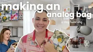 A Cozy Home Vlog 📚 Books and Making an Analog Bag 