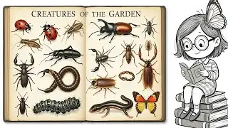 I catch insects in the garden. l get, Centipede, cockroach, Cricket, Spider, Millipede,butterfly