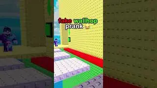 Fake wallhop prank! #shorts #roblox #robloxprank #funny #fakewallhopprank #prank