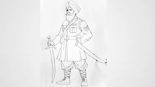 How to draw khalsa army drawing 