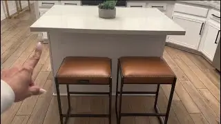 VASAGLE EKHO Collection Bar Stools | Set of 2 | Mid-Century Modern Kitchen & Bar Seating