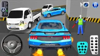 New Mustang car Stuck in Parking Garage - 3D Driving Class 2026 - 3D Driving Class Game - Car Game
