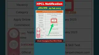 HPCL RECRUITMENT 2023 🔥 #hpcl #crudeoil #trend #tiktok #new #viral