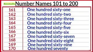 Write number names 101 to 200 in words / One hundred one to two hundred spelling in english #youtube
