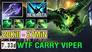 WTF [Viper] Hard Carry Safelane 100% New Meta Build Mage Slayer + Kana Unstopable 20Kill - 27Min
