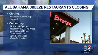 Bahama Breeze restaurants to close permanently, company says