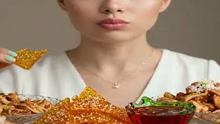 Crunchy Glass Fries & Fast Food ASMR Mukbang Glass Food AI Eating
