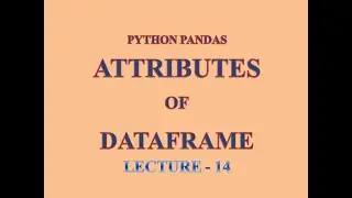 Python Pandas || Attributes of DataFrame || XII || INFORMATICS PRACTICES