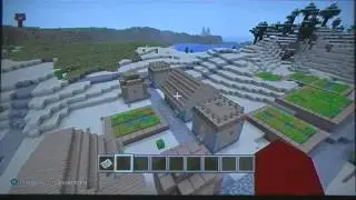 Minecraft Xbox 360 Edition - Обзор сида! - Появление над спавнером мобов + 4 деревни!