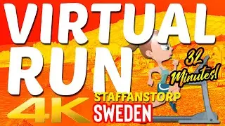 Treadmill Virtual Real-Life Scenery Running Workout Video [4K] | Staffanstorp, Sweden!