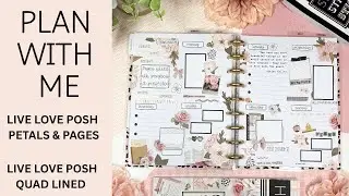 Plan With Me | Live Love Posh Quad Lined | Petals & Pages Sticker Book