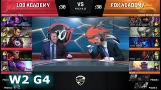 100 Thieves Academy vs Echo Fox Academy | Week 2 NA Academy League Summer 2018 | 100A vs FOXA