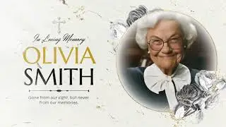 Free Romantic Flower Smoke Funeral Memorial Obituary Photo Collage Slideshow Video Template-F;exClip