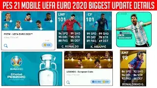 Euro 2020 biggest events coming in Pes 21 mobile | national POTW | free coins |