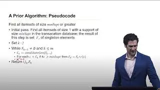 Itemset Mining and the A Priori Algorithm