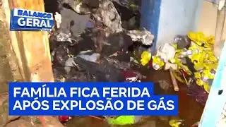 Explos&atilde;o de botij&atilde;o de g&aacute;s destr&oacute;i casa e deixa fam&iacute;lia em estado grave na zona sul de S&atilde;o Paulo