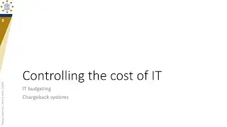 CIO#3-2:  Controlling IT Cost