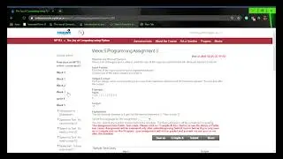 Week5 Assignment and Quiz
