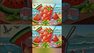 Summer refreshments 🍉🧉 #shorts #colorbynumber #satisfying #coloring #relaxing #relaxingvideo