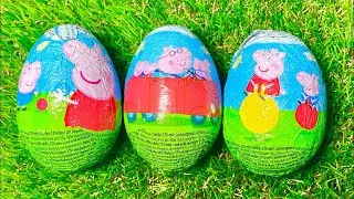 Peppa Pig Surprise Chocolate Eggs Satisfying Unboxing