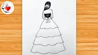 Girl Drawing Easy with Pencil || How to draw a backside Girl - Step by Step Drawing For Beginners