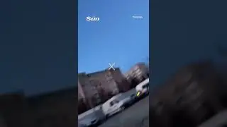 Moment Russian missile strikes Ukrainian residential building in Ternopil