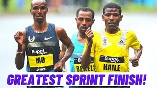 Kenenisa Bekele Vs Mo Farah Vs Haile Gebrselassie 2013 The Greatest Road Race in History Last 6 Min