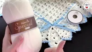Como Tejer Manta, Cobijita para Bebe Gotas de Nieve Super Facil de Tejer Patron de Ganchillo, Gancho