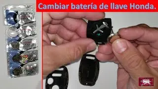 Cómo Cambiar Batería o Pila de llave en Honda Civic. Replace Remote Key Battery.