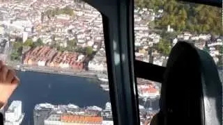 Flying over Bergen at Offshore Technology Days 2012