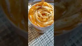 Caramel Macchiato & blueberry cream cheese cake? 🧋🍰#shorts #youtubeshorts #foodie