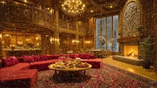 Ambient Piano Music for Deep Sleep 😴 Silent Winter Night 🔥 Fireplace ❄️ Snow