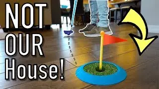 Playing Mini Golf in Model Homes!