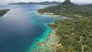 Drone (Aerial) video of Tonoas (Dublon) Island found within Chuuk lagoon, Chuuk State
