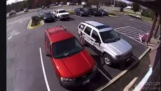 Drone Drops battery on top of Car  with baby inside
