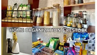Home organization ideas , grocery haul, and restock , refrigerator organization,
