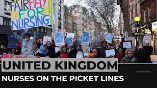 UK nurses stage second strike for inflation-busting pay