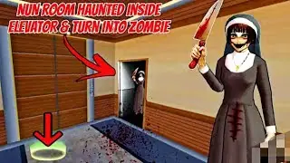 Haunted nun's room in a hotel elevator 😱 | SAKURA SCHOOL SIMULATOR