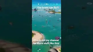 The boats can fly in fortnite?! #shorts #fortnite #gaming #flying #boats #fortnitebattleroyale