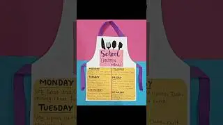 School canteen menu card Design ideas 💜 #menucard #diy #boywithlove #homescience #schoolcanteen #jk