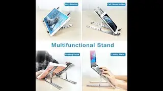 Multi-Purpose Adjustable Aluminum Laptop Stand for Desk | Laptop, Tablet & Mobile Stand