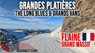 [4K] Skiing Flaine, The Long Blues From Grandes Plati&egrave;res, Grand Massif France, GoPro HERO13