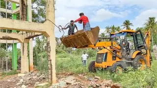 JCB 3DX Going to 10000 litre old Water Tank Demolished and Crushed | jcb video