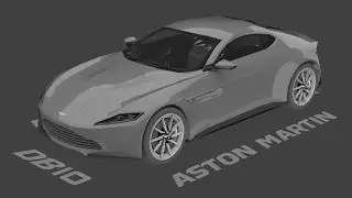Aston Martin DB10 Speed Model Timelapse - Blender Car Modeling