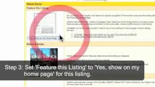 How do I set up a Featured Listing?