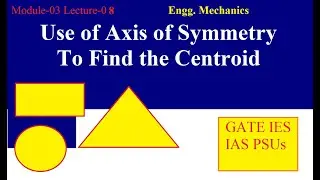 Use of axis of symmetry to find centroid | Engineering Mechanics | M03 L08 | Mechtube India
